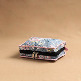Grey Handmade 4 Pocket Jewellery Pouch Online in India