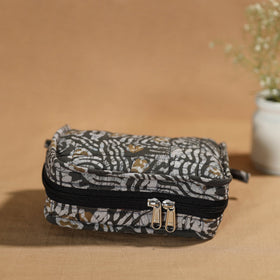 Grey Handmade 4 Pockets Cotton Jewelry Bag 23 