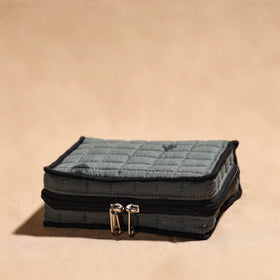 Grey Handmade 4 Pockets Cotton Jewelry Bag 42 