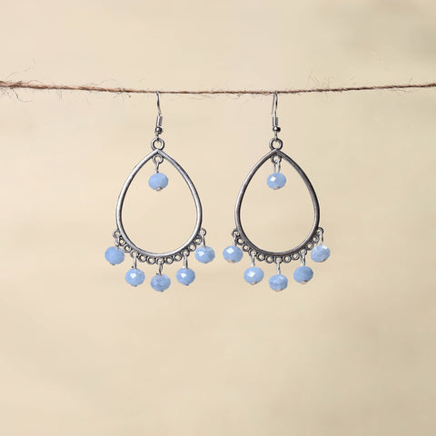 Grey - handmade beaded earrings 08 - handcrafted