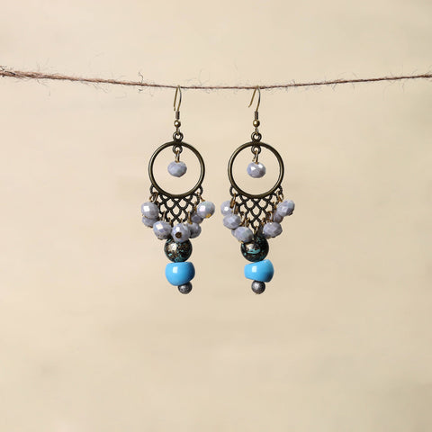 Grey - handmade beaded earrings 97 - handcrafted