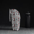 Grey Handmade Cotton 1L Water Bottle Cover