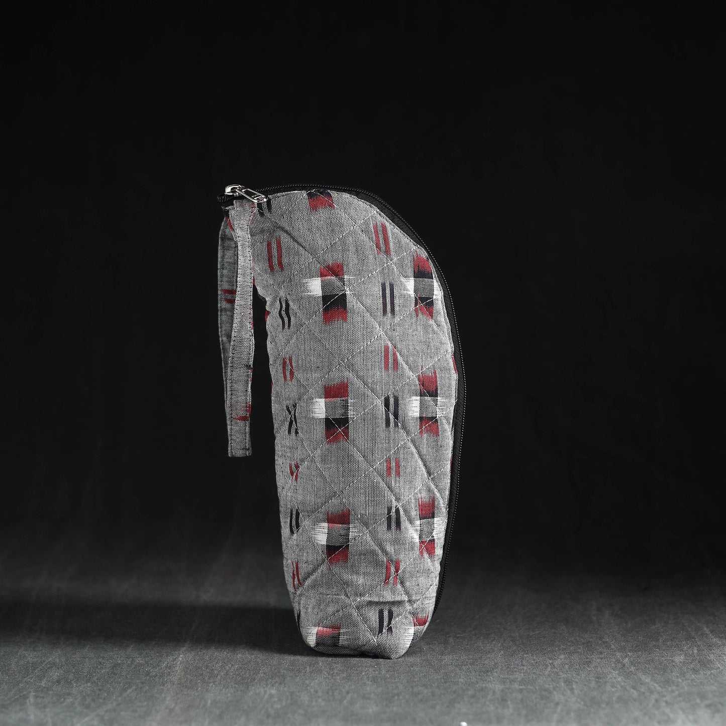 Grey Handmade Cotton 1L Water Bottle Cover