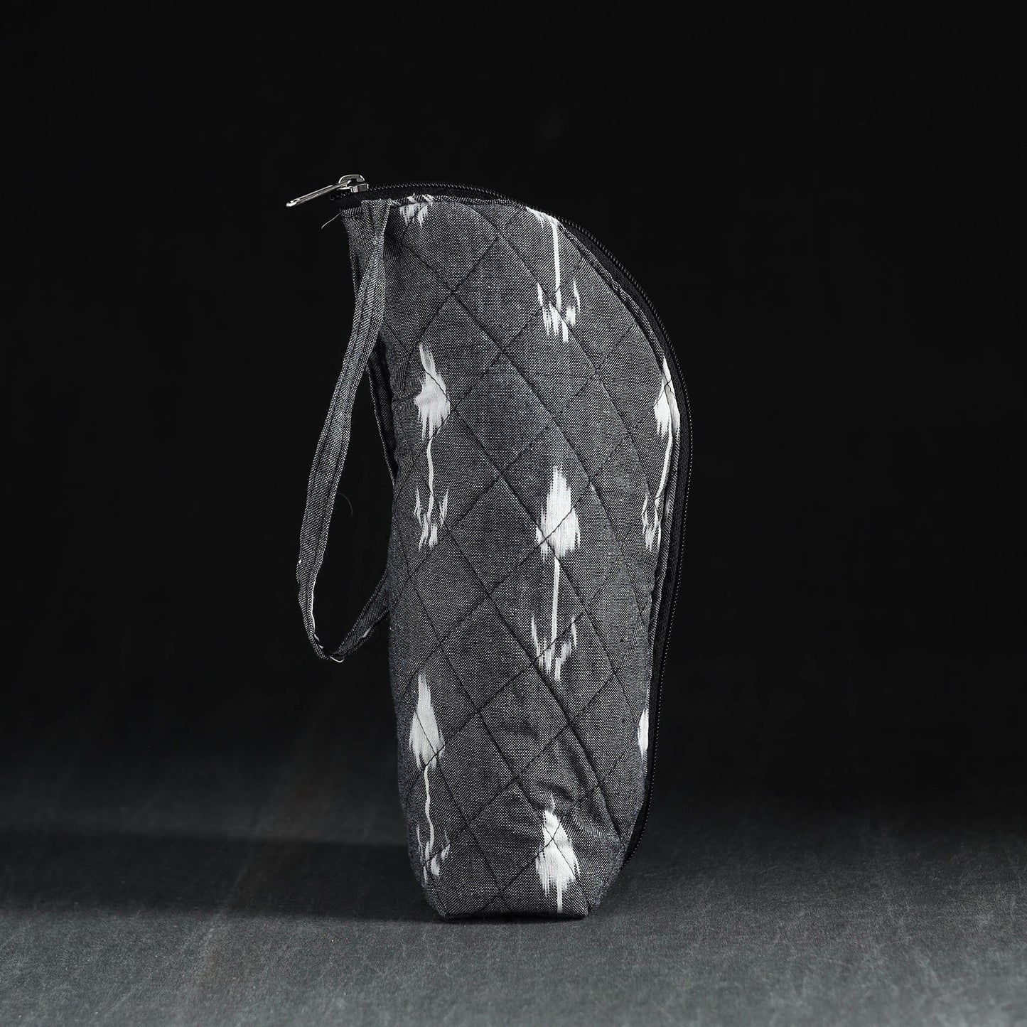 Grey Handmade Cotton 1L Water Bottle Cover