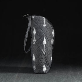 Grey Handmade Cotton 1L Water Bottle Cover