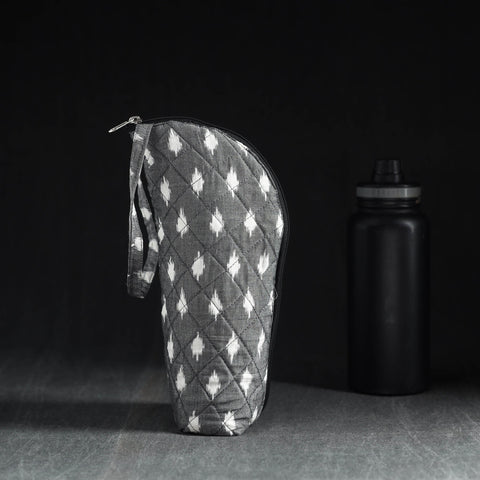  Grey Handmade Cotton 1L Water Bottle Cover