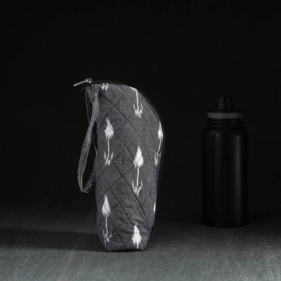 Grey Handmade Cotton 1L Water Bottle Cover