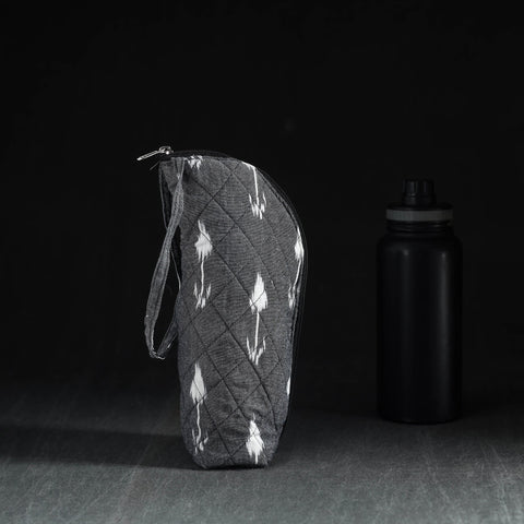 Grey Handmade Cotton 1L Water Bottle Cover