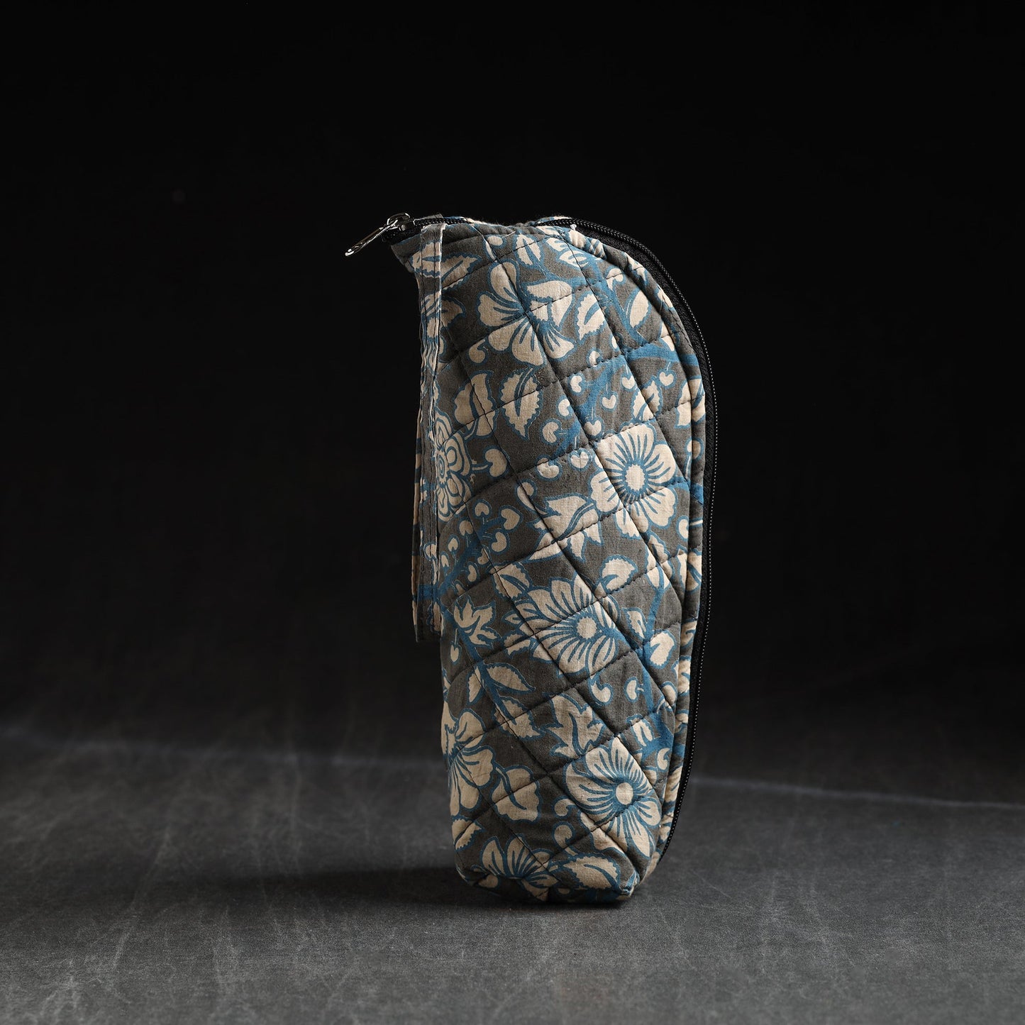 Grey Handmade Cotton 1L Water Bottle Cover