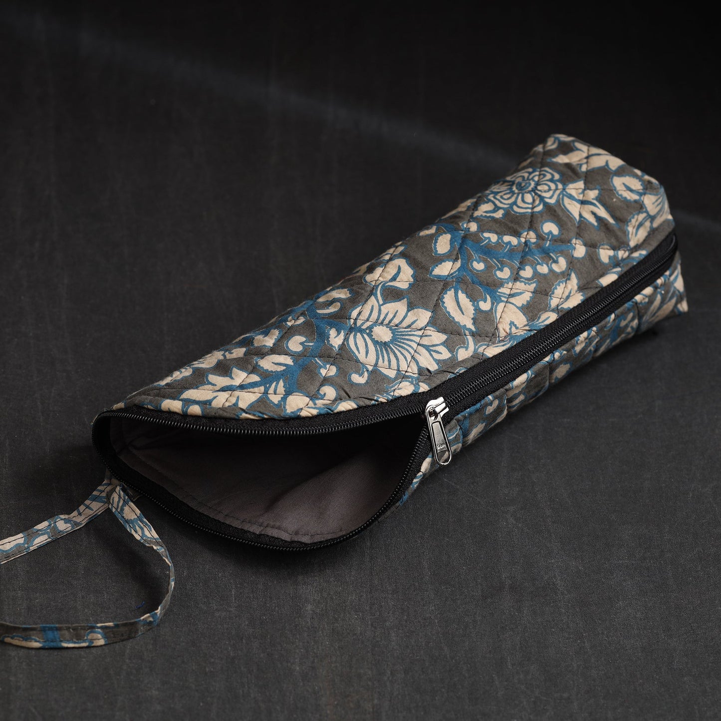 Grey Handmade Cotton 1L Water Bottle Cover