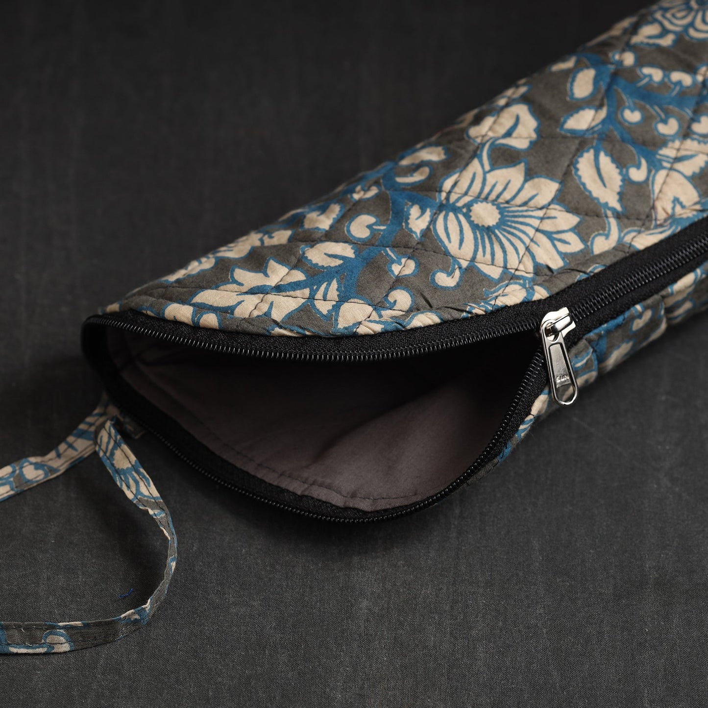 Grey Handmade Cotton 1L Water Bottle Cover