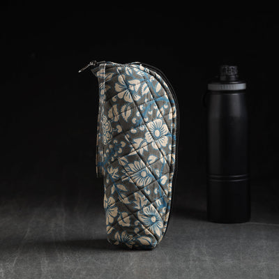 Grey Handmade Cotton 1L Water Bottle Cover