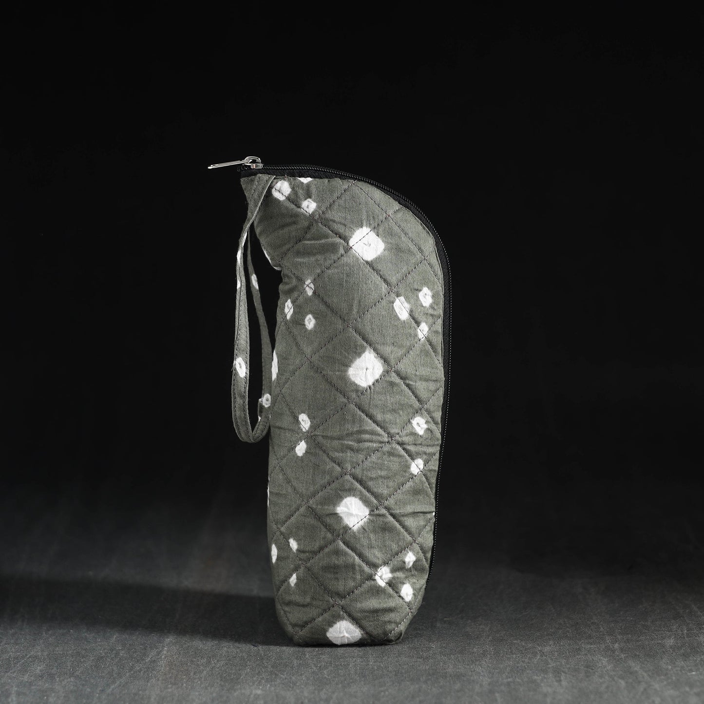 Grey Handmade Cotton 1L Water Bottle Cover