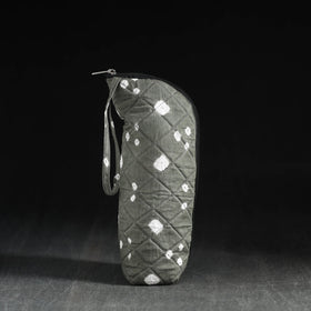 Grey Handmade Cotton 1L Water Bottle Cover