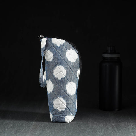 Grey Handmade Cotton 1L Water Bottle Cover