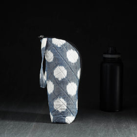 Grey Handmade Cotton 1L Water Bottle Cover