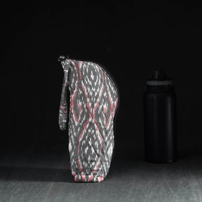 Grey Handmade Cotton 1L Water Bottle Cover