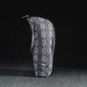 Grey Handmade Cotton 1L Water Bottle Cover