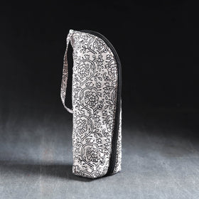 Grey Handmade Cotton 1L Water Bottle Cover