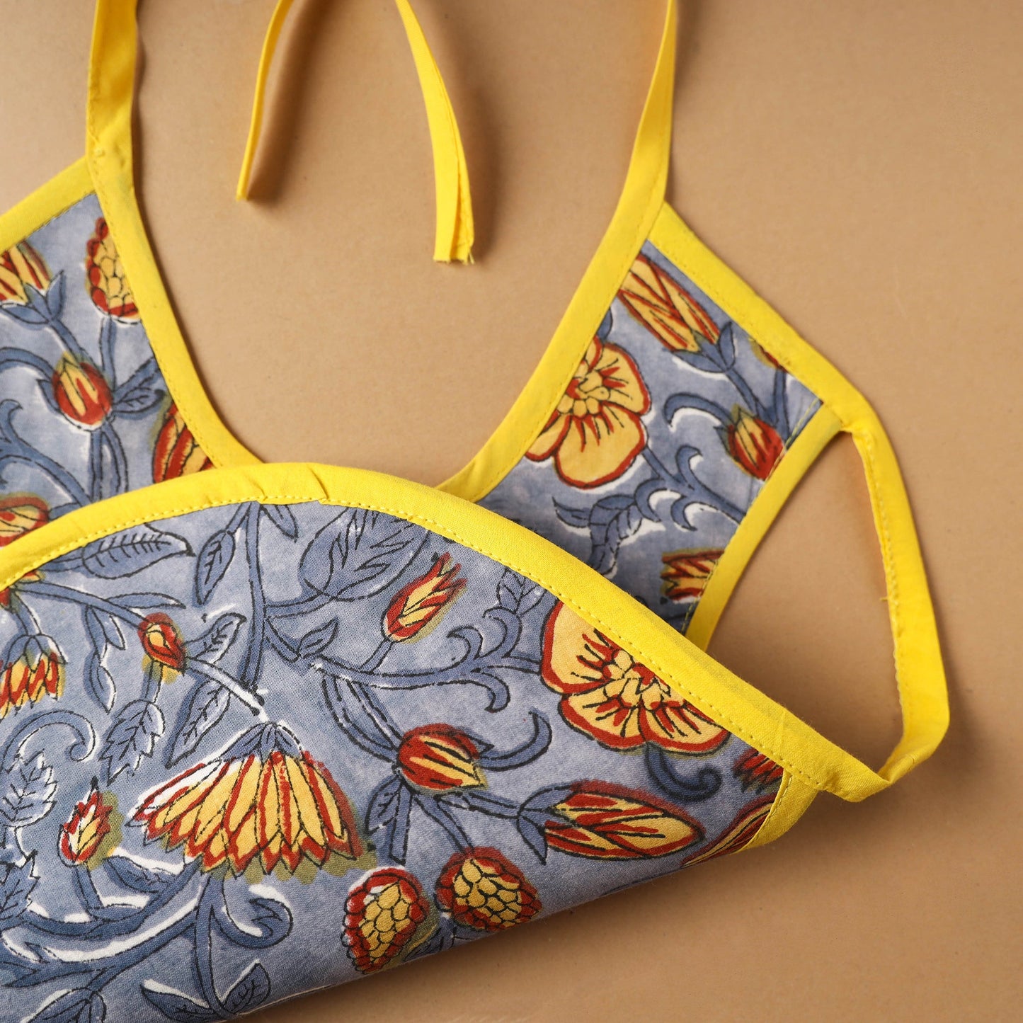 Buy Grey Handmade Cotton Baby Bib