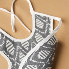 Grey Handmade Cotton Baby Bib