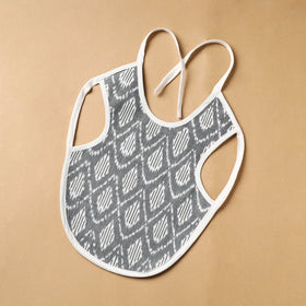 Grey Handmade Cotton Baby Bib
