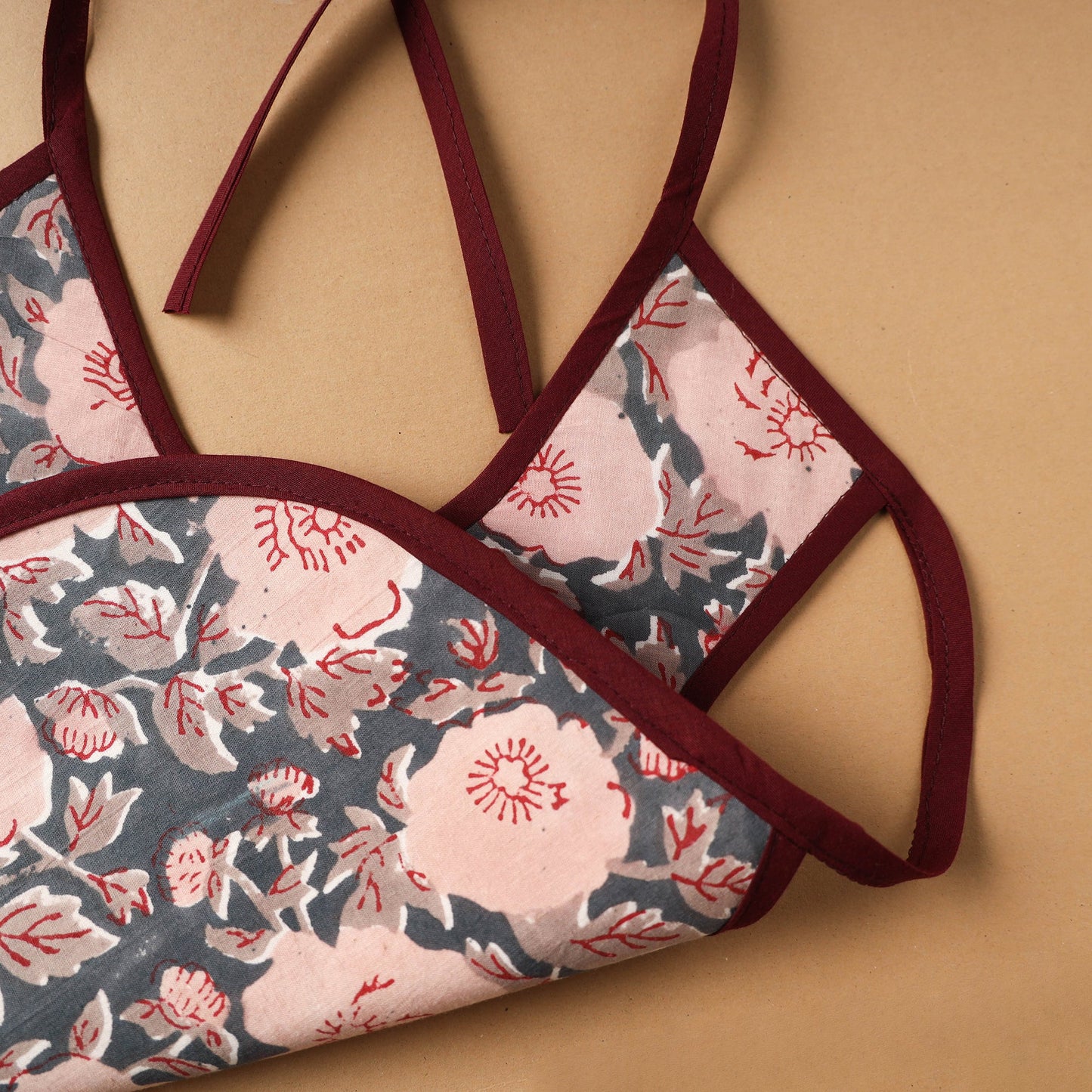 Buy Grey Handmade Cotton Baby Bib