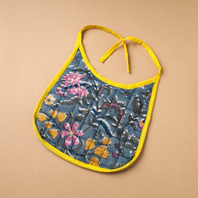 Grey Handmade Cotton Baby Bib