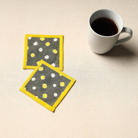 Grey Handmade Cotton Coasters (Set of 2)