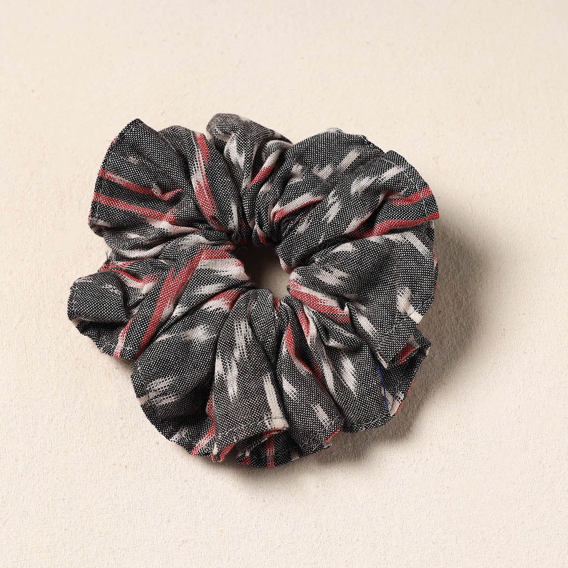 Black Handmade Cotton Elastic Rubber Band/Scrunchie