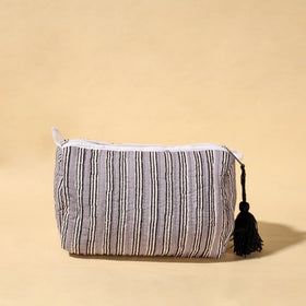  Handmade Cotton Fabric Quilted Utility Pouch With Tassel 