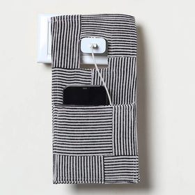Grey Handmade Cotton Mobile Charging Holder