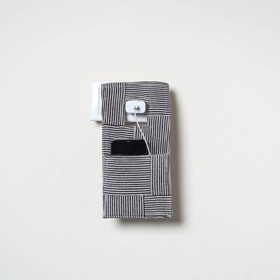 Grey Handmade Cotton Mobile Charging Holder