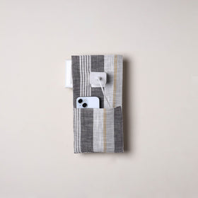 Grey Handmade Cotton Mobile Charging Holder