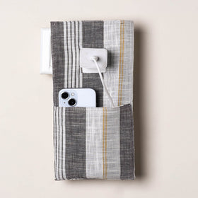 Grey Handmade Cotton Mobile Charging Holder