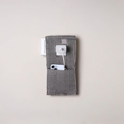 Grey Handmade Cotton Mobile Charging Holder