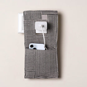 Grey Handmade Cotton Mobile Charging Holder