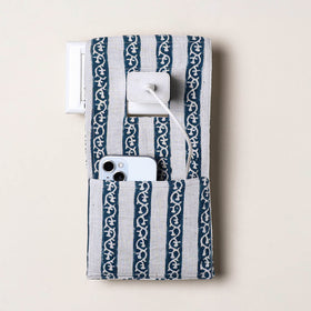 Grey Handmade Cotton Mobile Charging Holder