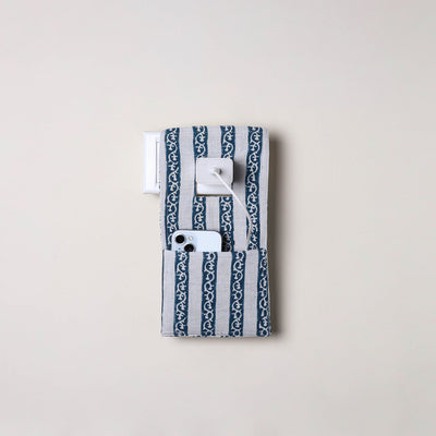 Grey Handmade Cotton Mobile Charging Holder