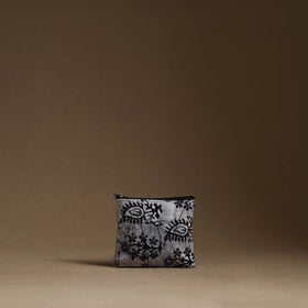 Grey - handmade cotton multipurpose utility pouches (set