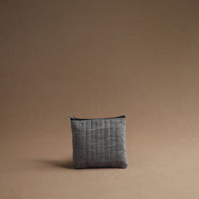 Grey - handmade cotton multipurpose utility pouches (set