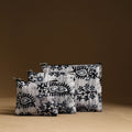 Grey - handmade cotton multipurpose utility pouches (set