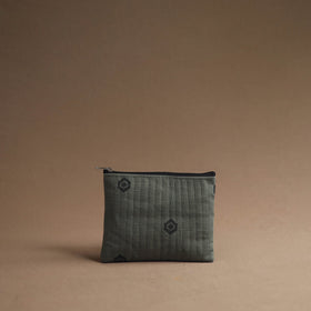 Grey - handmade cotton multipurpose utility pouches (set