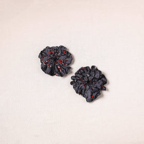 Grey - handmade cotton rubber bands/scrunchies (set of 2)