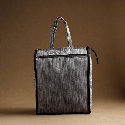Grey Handmade And Durable Cotton Shopping Hand Bag
