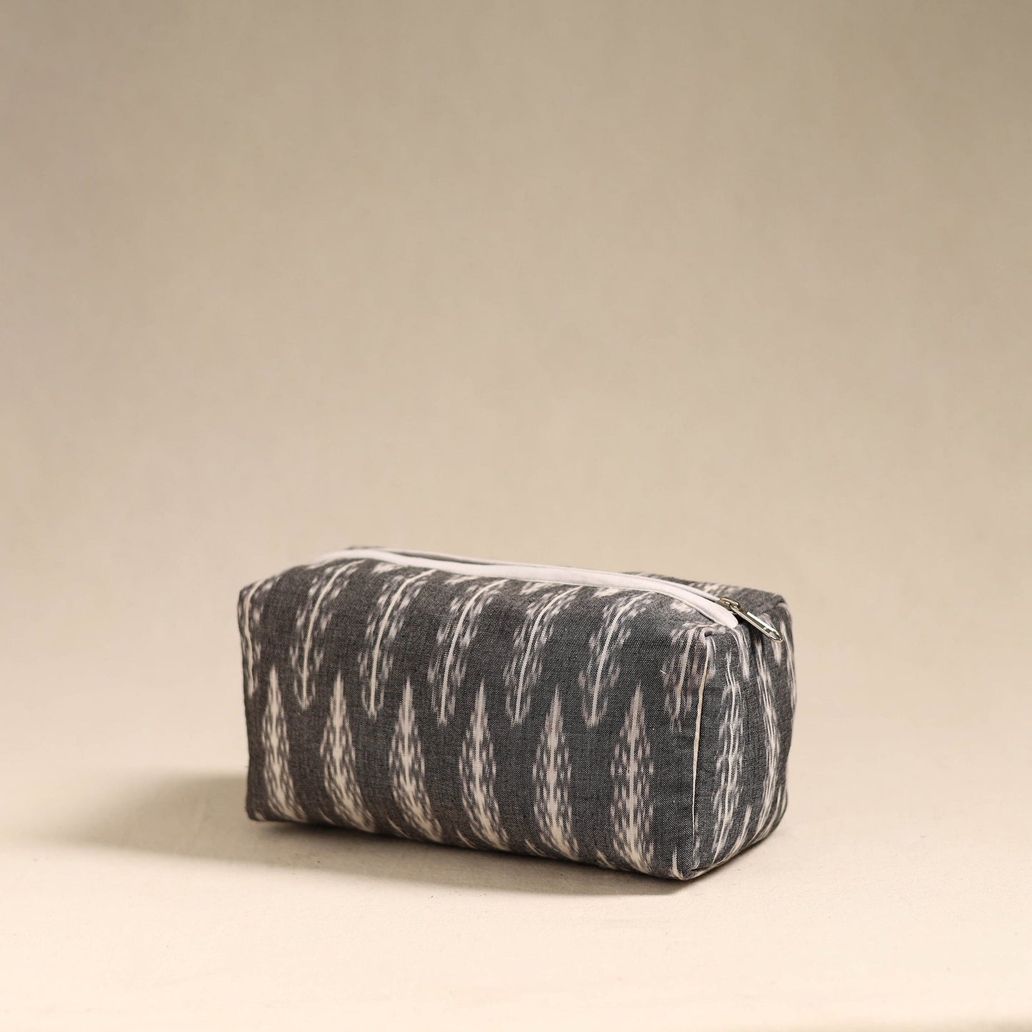 Grey Handmade Cotton Toiletry Bag 