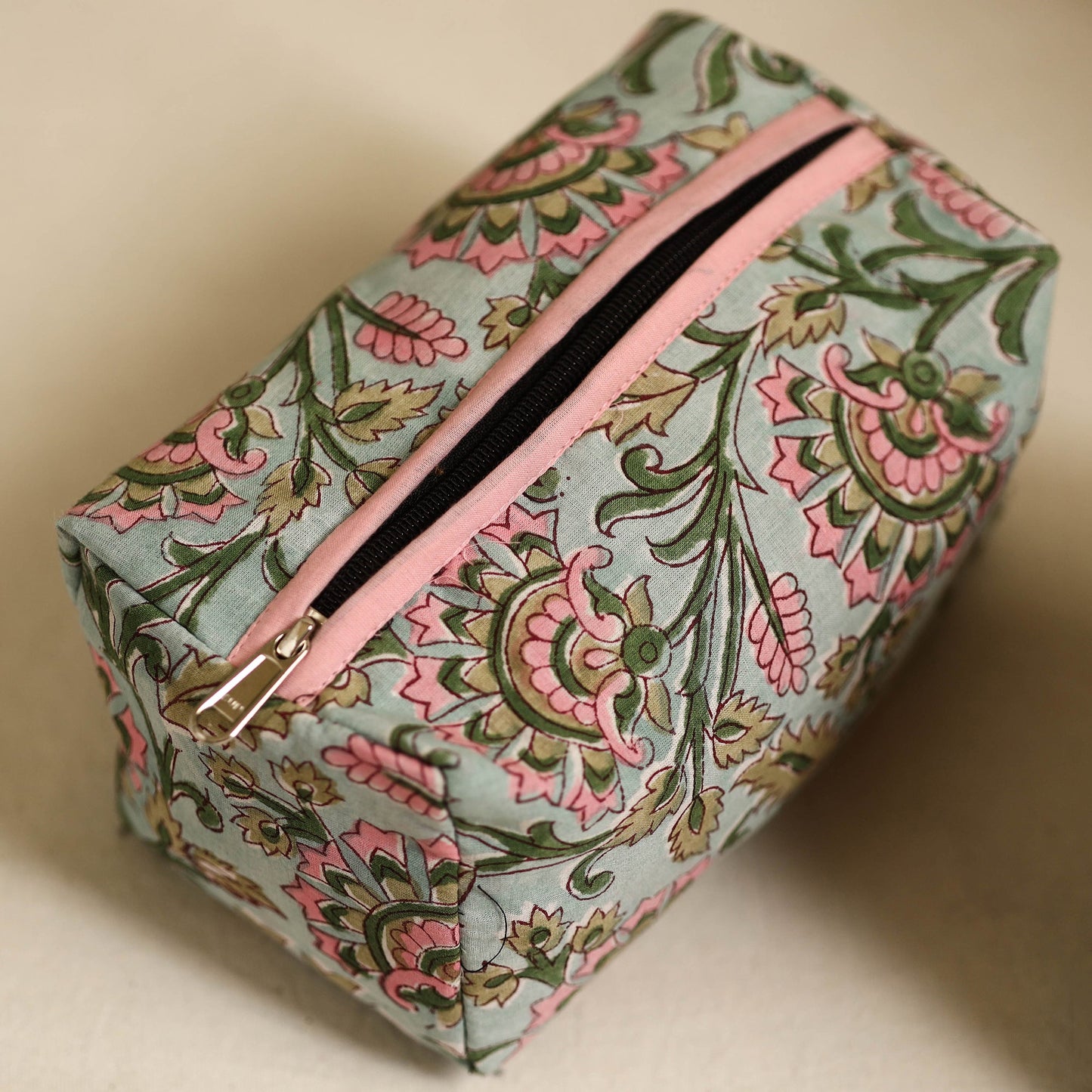  Grey Handmade Cotton Toiletry Bags (Set of 3) 