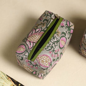  Grey Handmade Cotton Toiletry Bags (Set of 3)