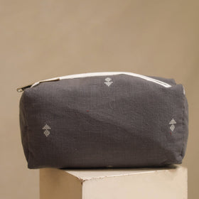 Grey - handmade cotton toiletry bags (set of 3) 24