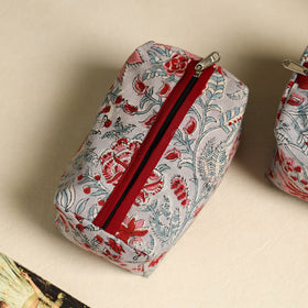  Grey Handmade Cotton Toiletry Bags (Set of 3)